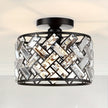 Modern Crystal Semi Flush Mount Ceiling Light