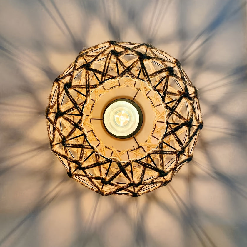 Bohemian Hemp Rope Ceiling Light