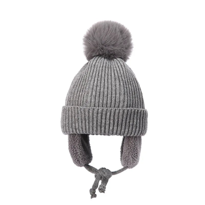 Kids Knit Beanie with Earflaps: Cozy Cold-Weather Cover