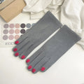Touch Screen Winter Gloves: Playful Nail Polish Design