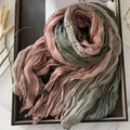 Soft Gradient Cotton Shawl: Elegant Winter Layering for Women