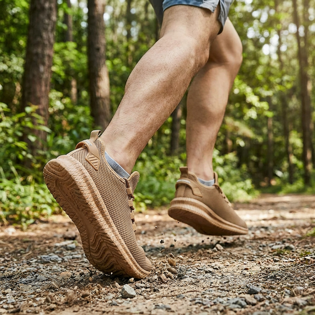 Breathable Casual Anti Slip Running Shoes in use, lifestyle setting