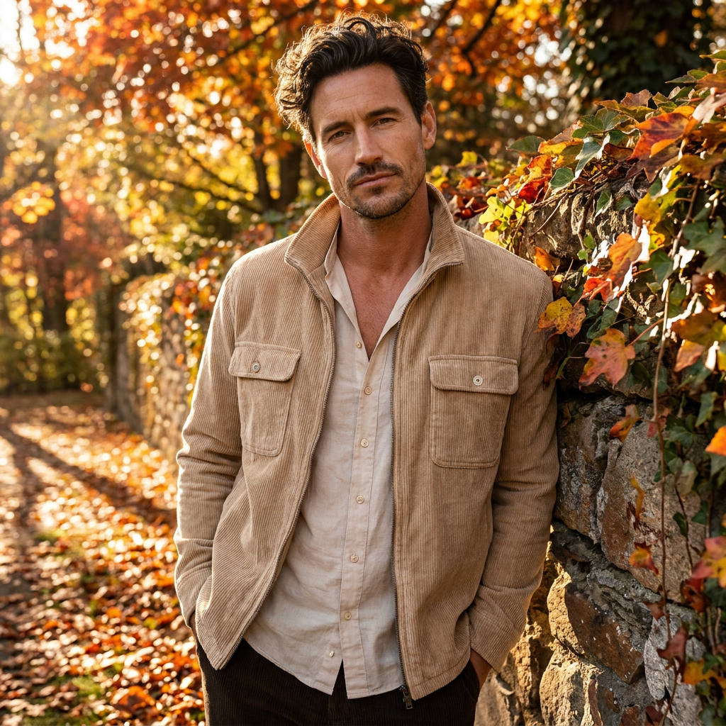 Corduroy Jacket for Men in use, lifestyle setting