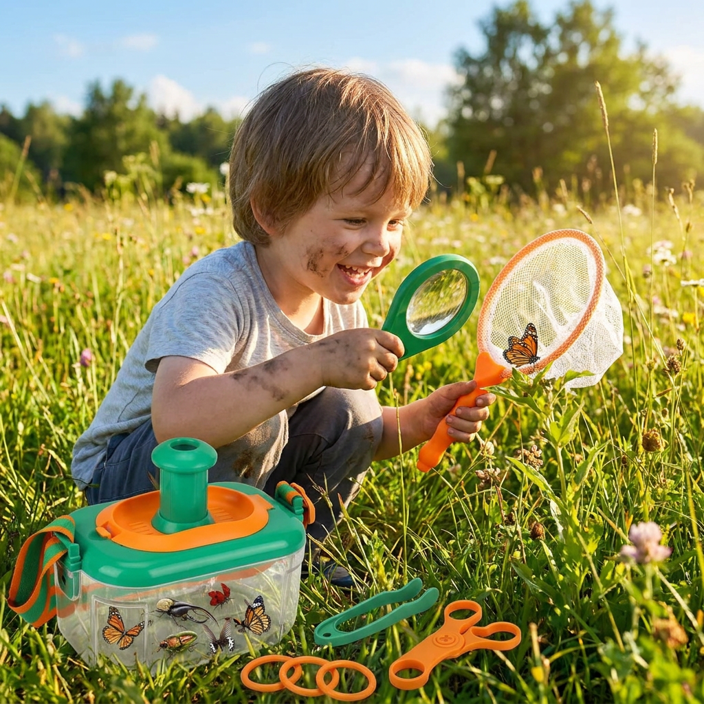 Kids Insect Exploration Kit in use, lifestyle setting