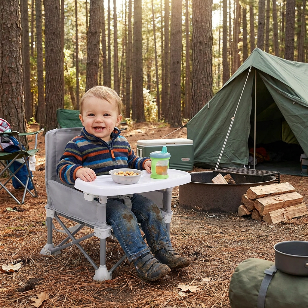 Toddler Camping Chair in use, lifestyle setting