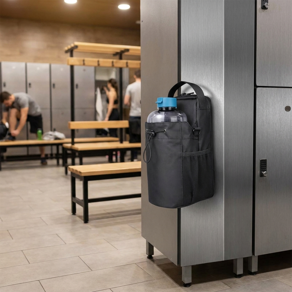 Magnetic Gym Bag in use, lifestyle setting