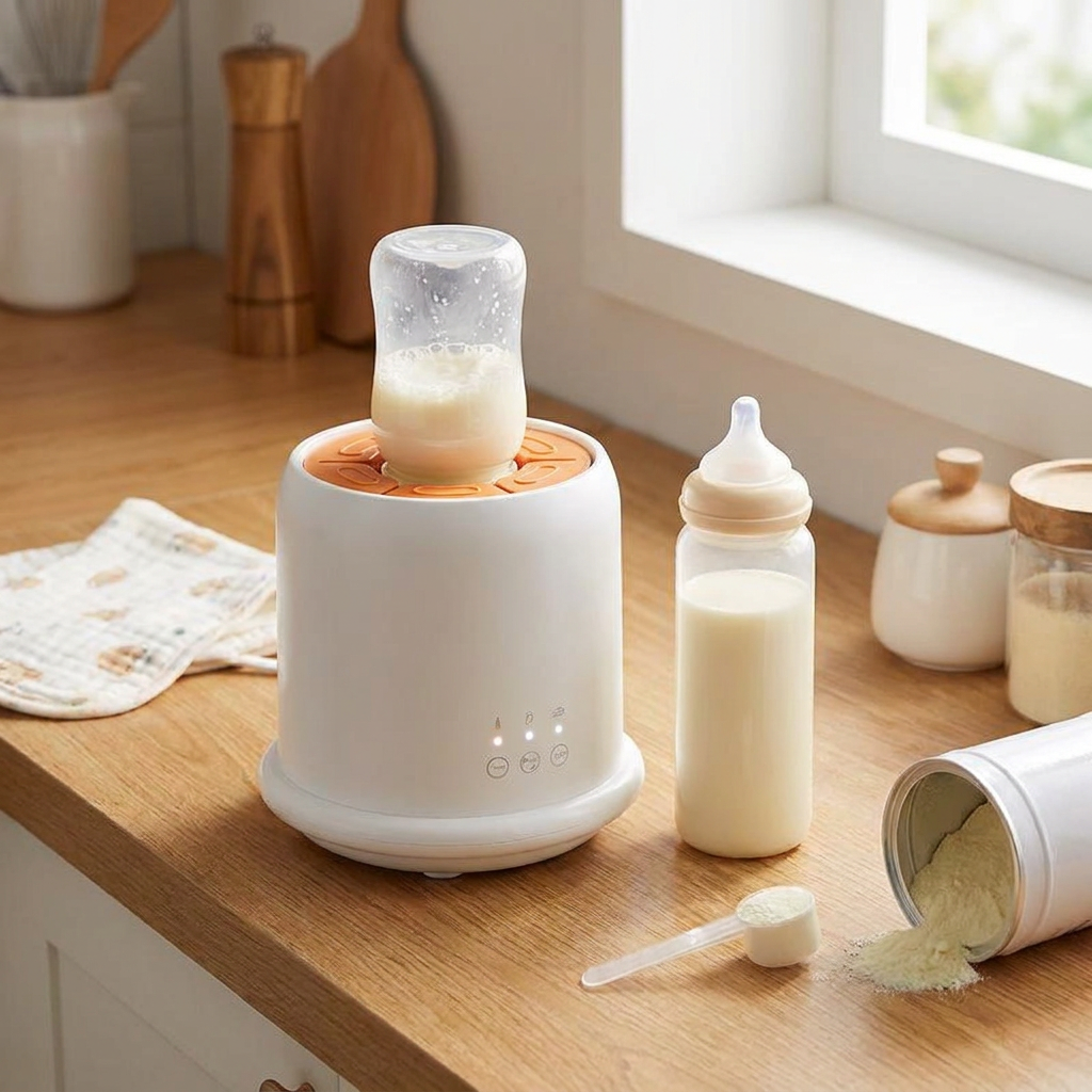 Formula Feeding Milk Maker in use, lifestyle setting