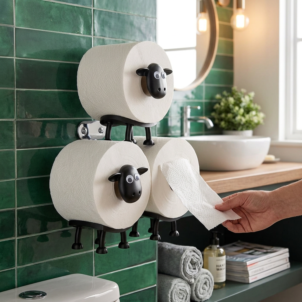 Toilet Paper Holder in use, lifestyle setting