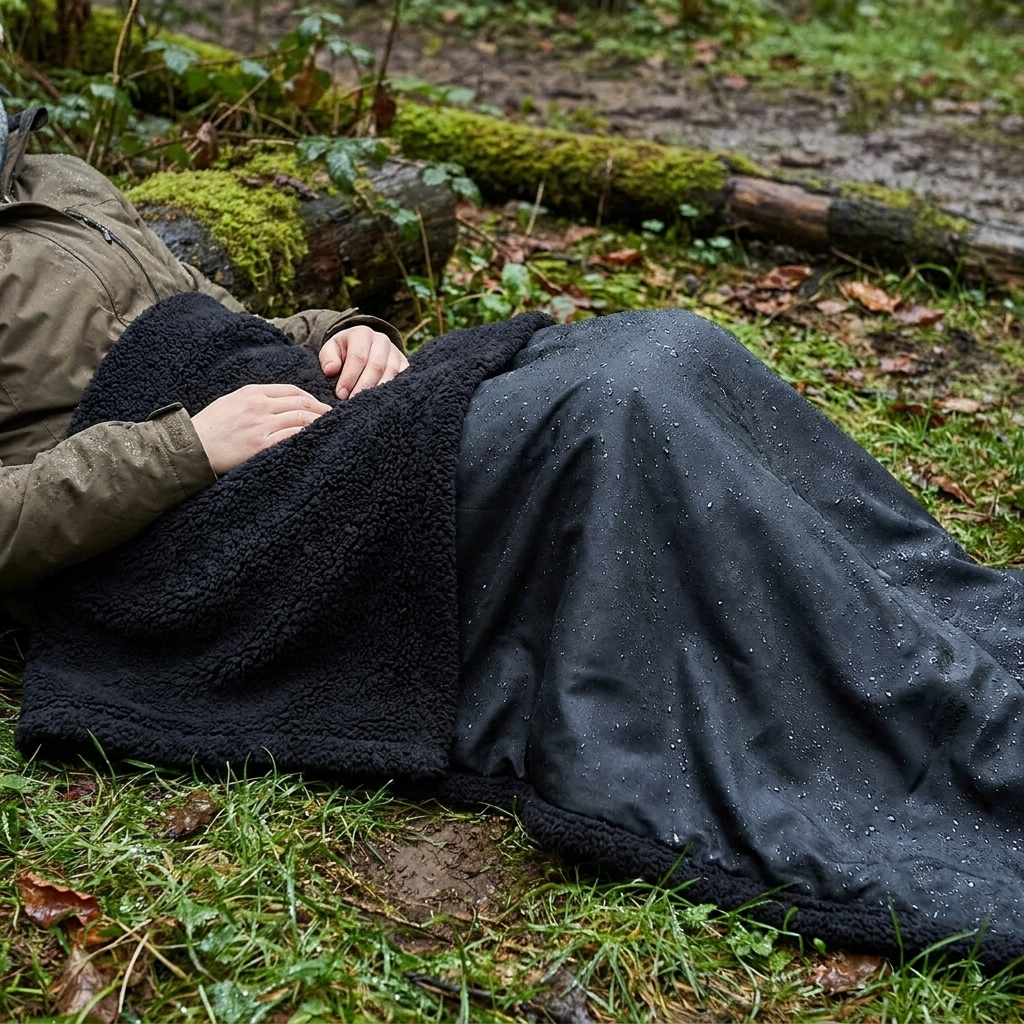 Waterproof Warm Blanket in use, lifestyle setting