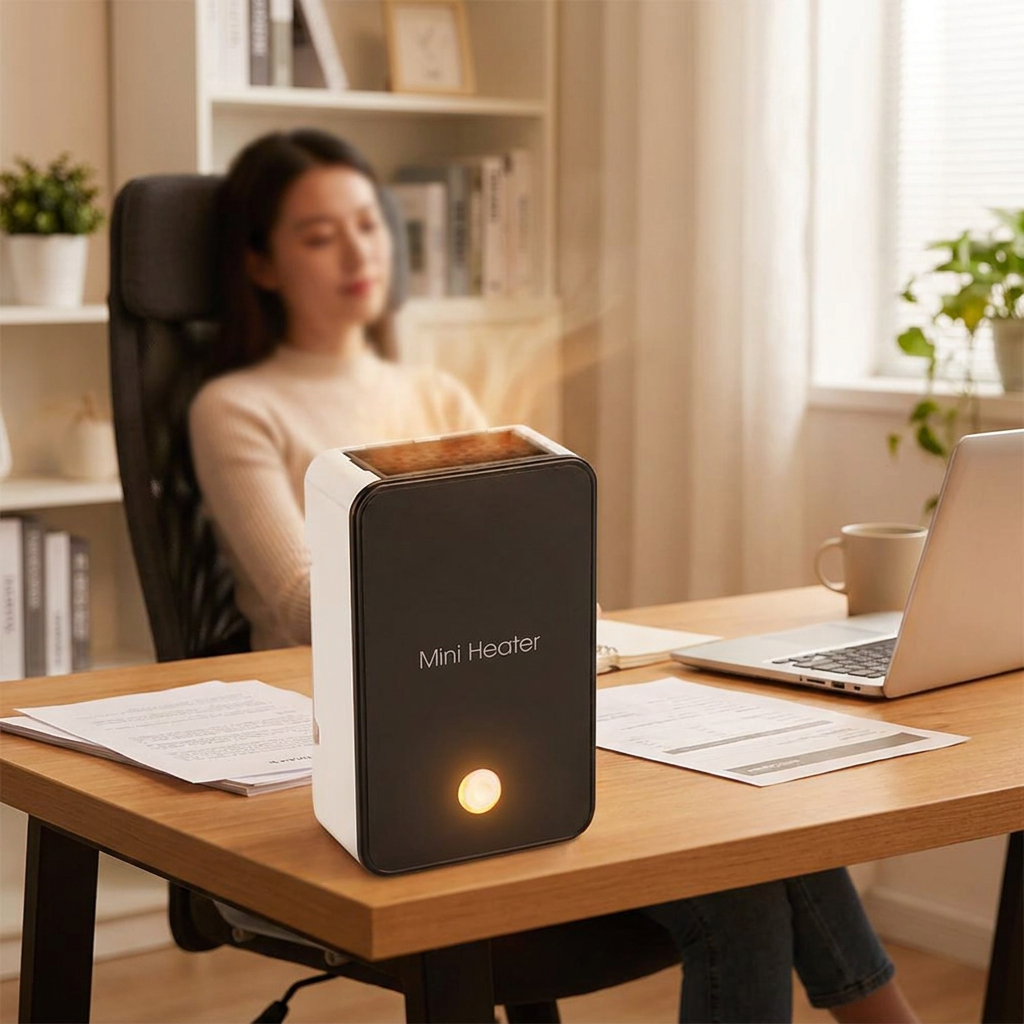 Portable Electric Heater in use, lifestyle setting