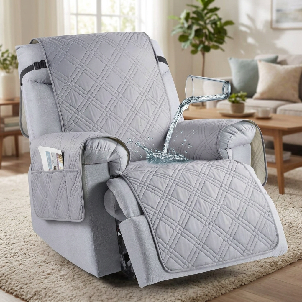 Waterproof Recliner Chair Covers in use, lifestyle setting