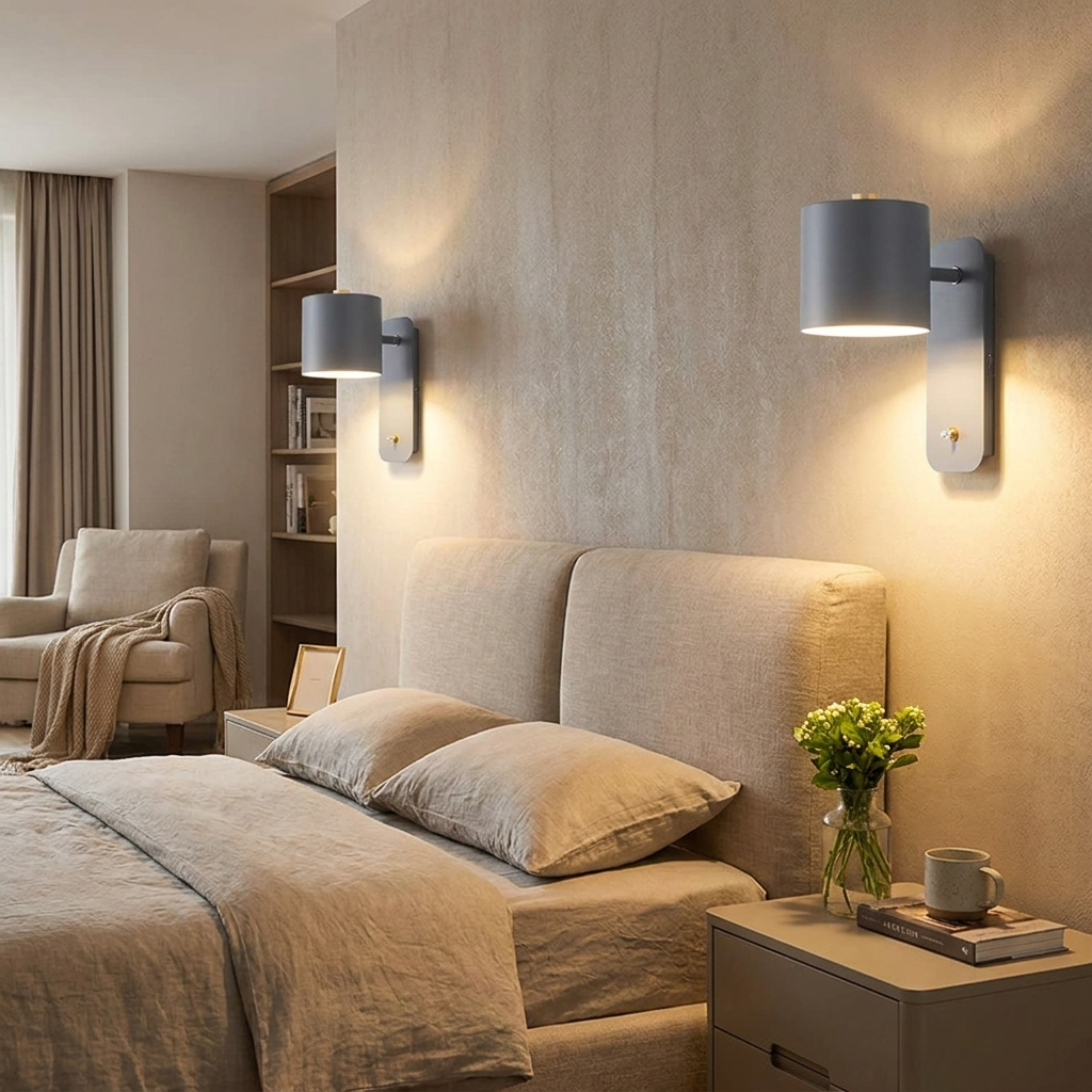 Wall Lamps for Bedroom and Living Room in use, lifestyle setting