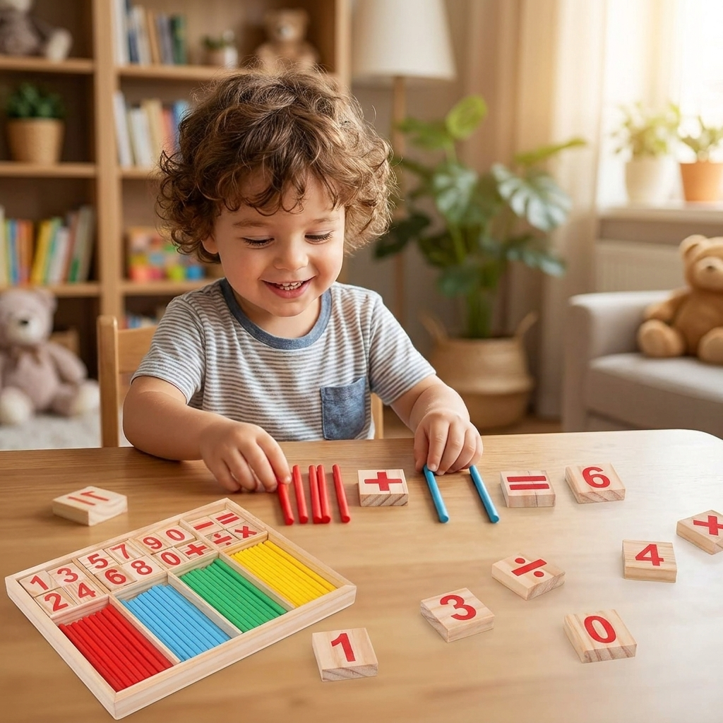 Counting Sticks Educational Toys in use, lifestyle setting
