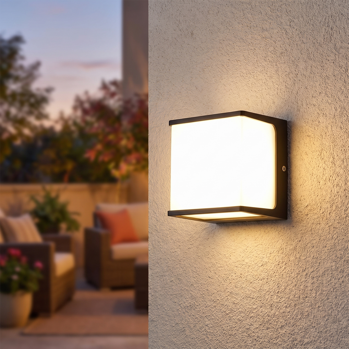 AeroCube Outdoor Wall Light - lifestyle
