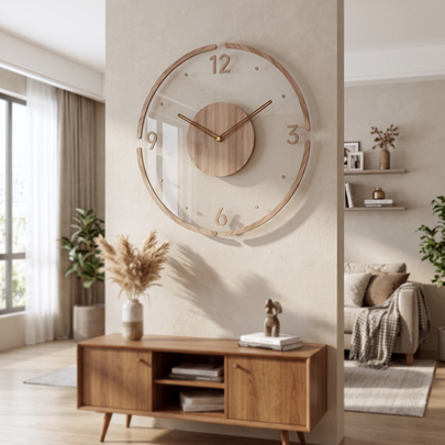 Analog Clock Modern Wall Clock Vintage Decorative - lifestyle