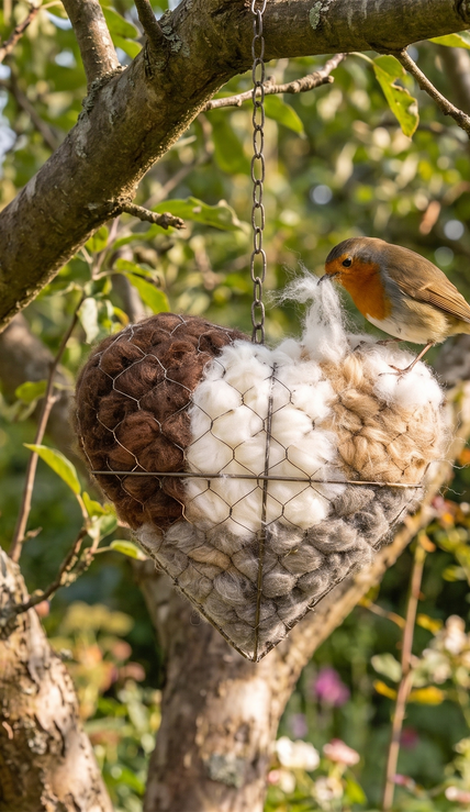 Bird Nesting Material Heart Shape lifestyle