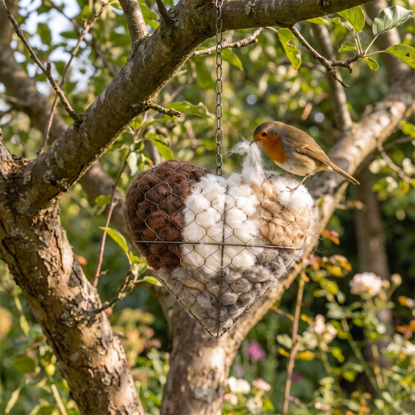 Bird Nesting Material Heart Shape lifestyle