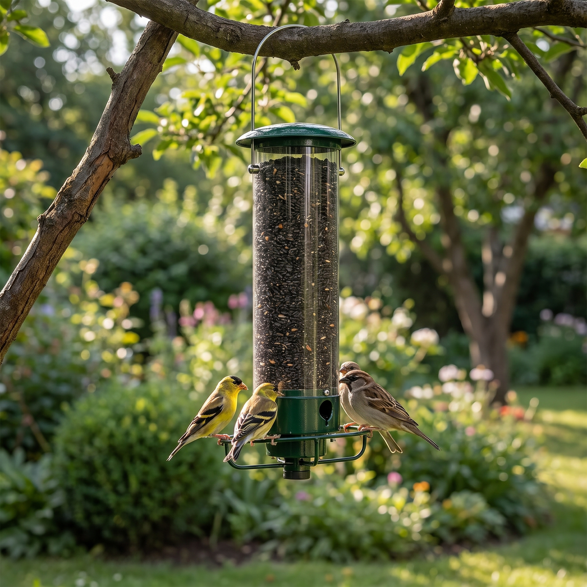 Bird Feeder Squirrel Proof Tube lifestyle