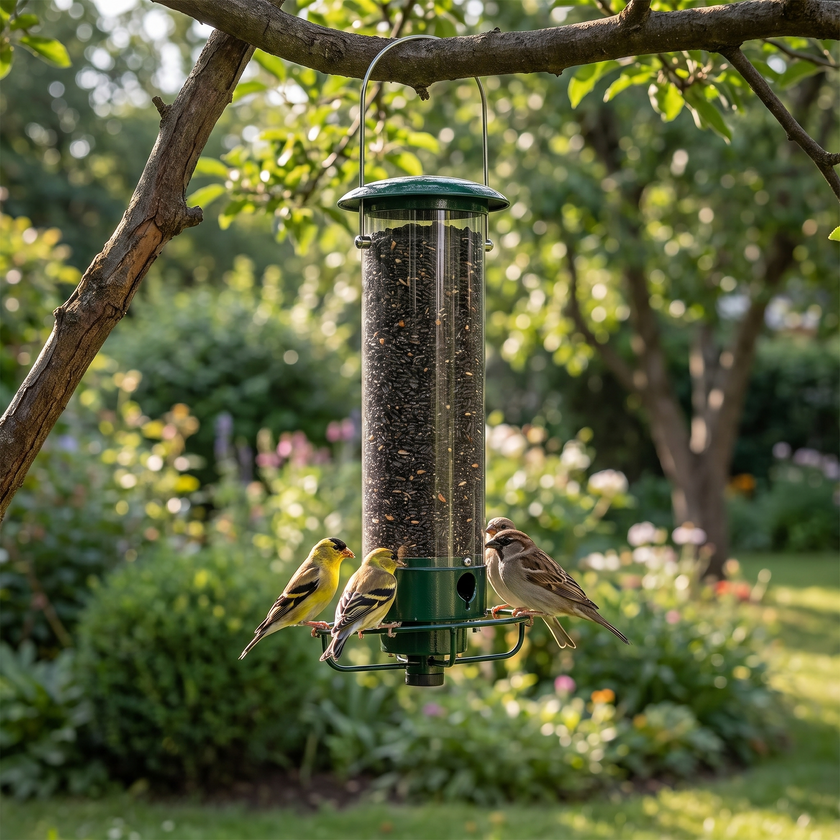 Bird Feeder Squirrel Proof Tube lifestyle