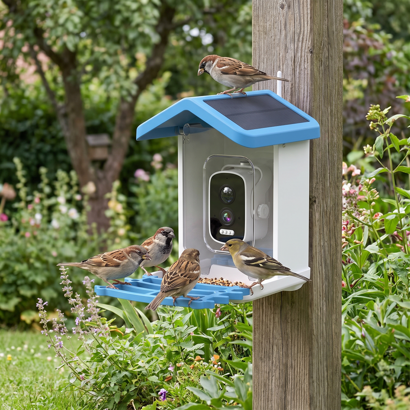 Bird Feeder Camera Solar Roof lifestyle