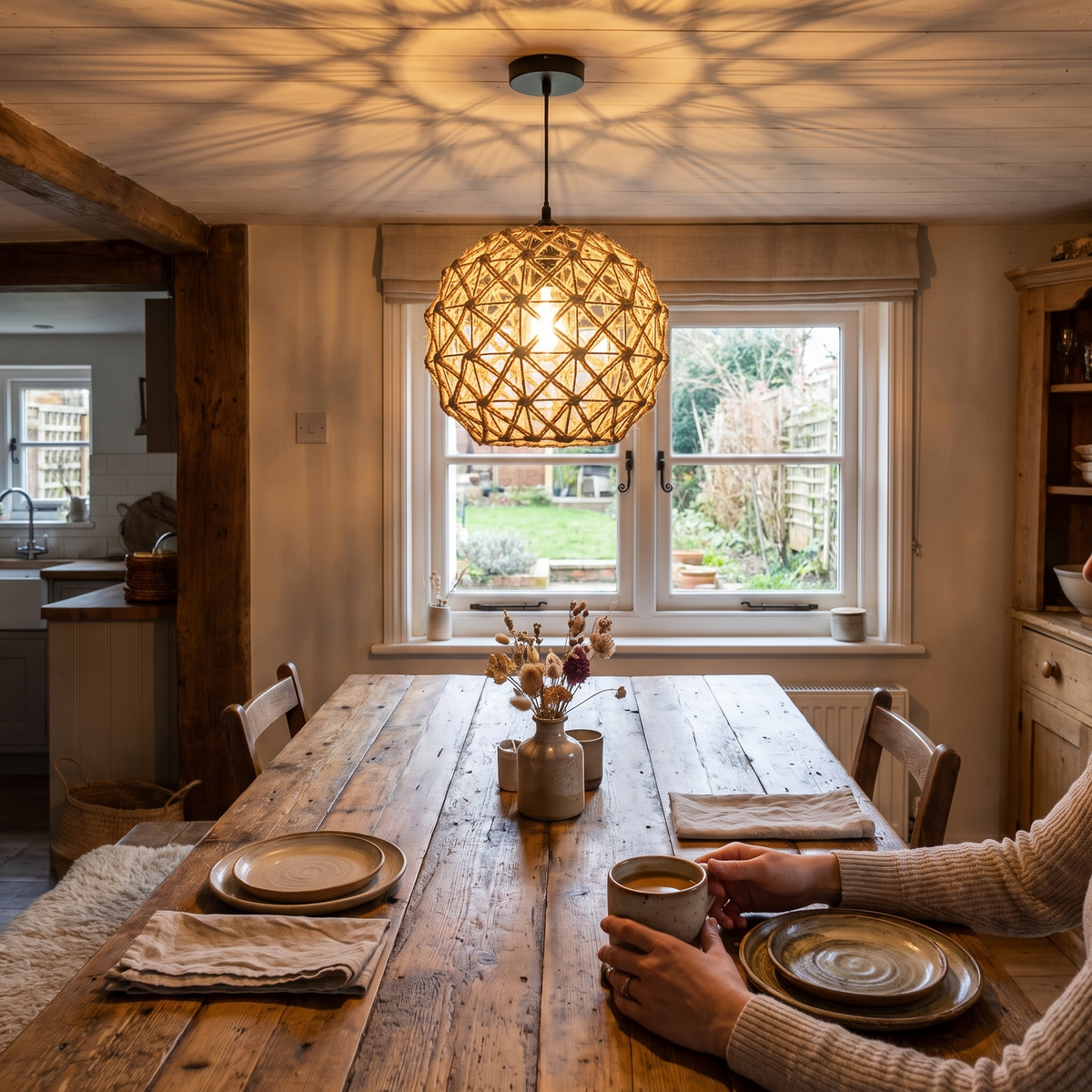 Bohemian Hemp Rope Ceiling Light