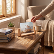 U-Shaped Acrylic & Wood Photo Frame