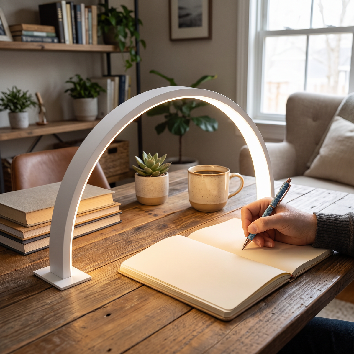 Crescent Moon LED Desk Lamp