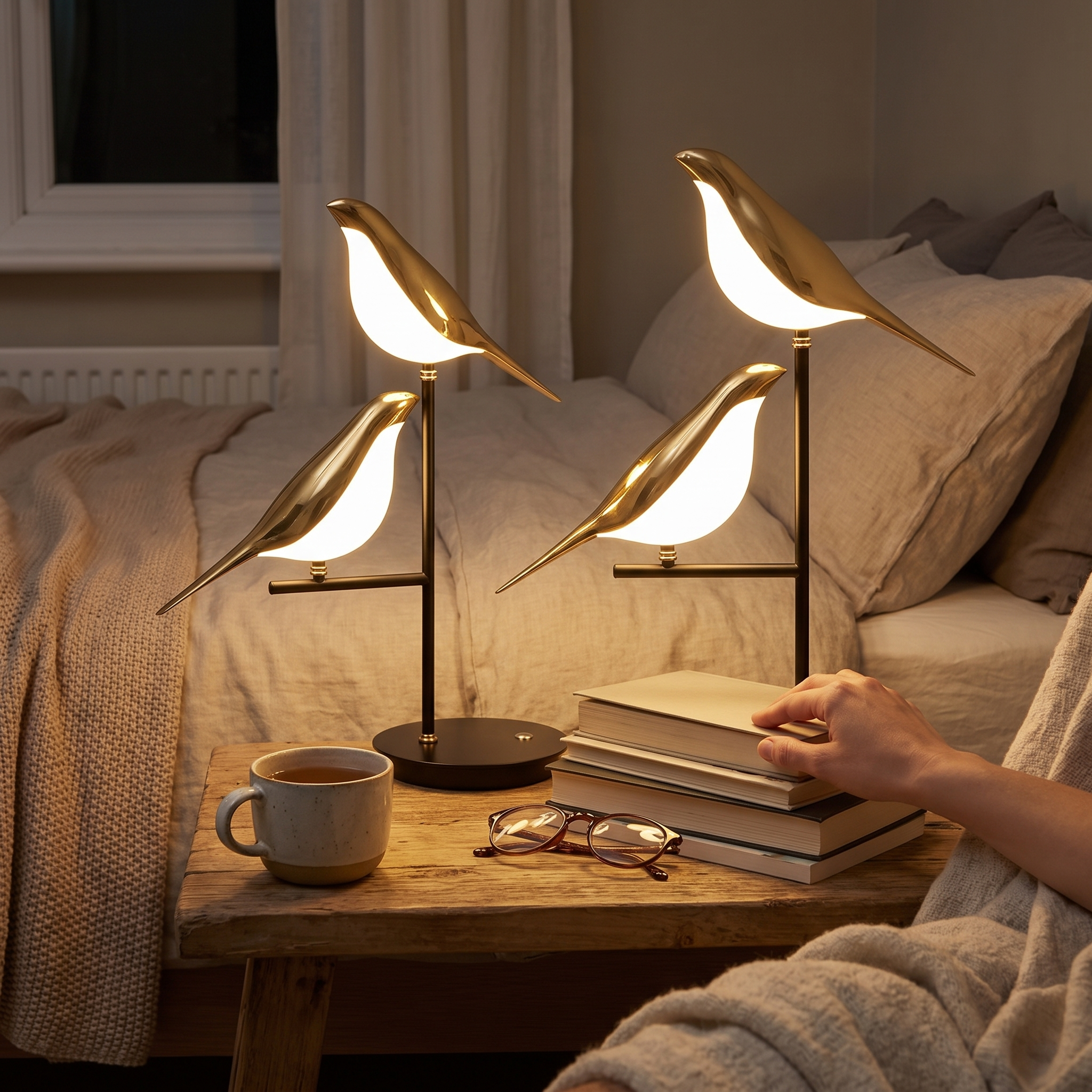 Golden Birdlight Wall Lamp