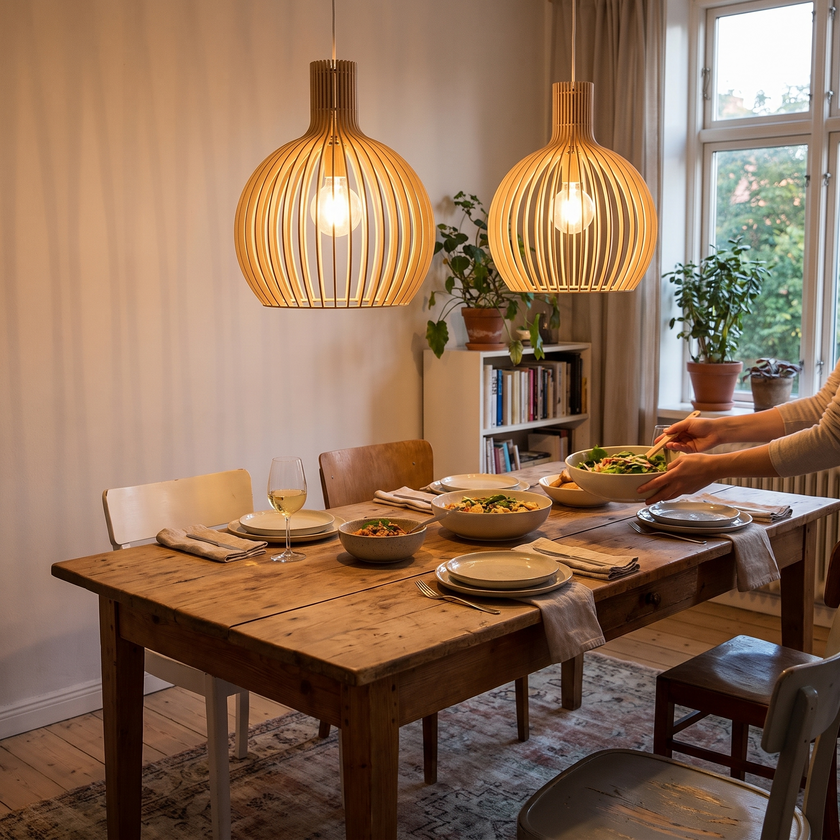 Handcrafted Wooden Pendant Light