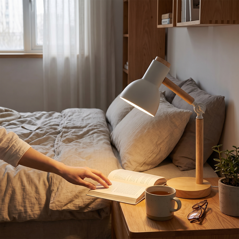 Nordic Wooden Desk Lamp