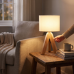 Nordic Wooden Tripod Table Lamp