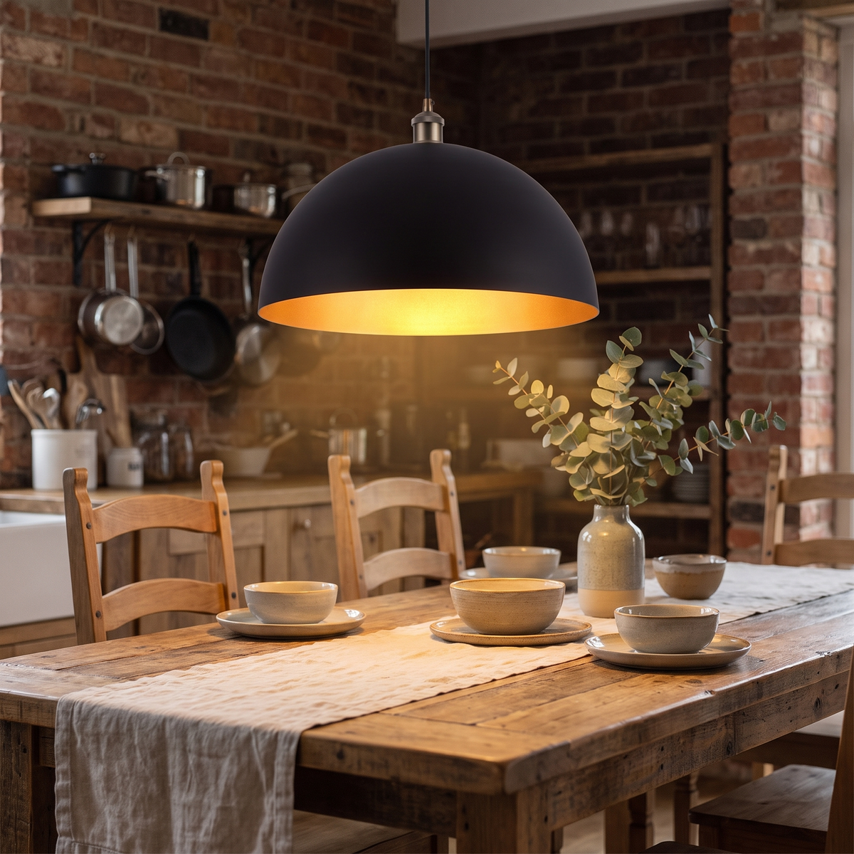 Vintage Industrial Dome Pendant Light