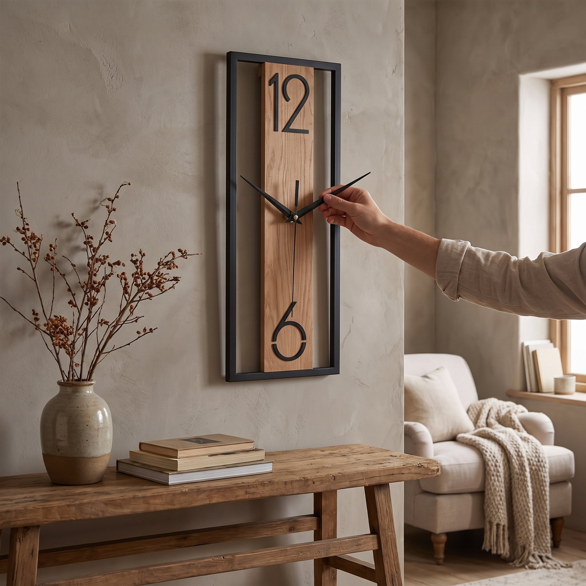 Modern Rectangular Wall Clock