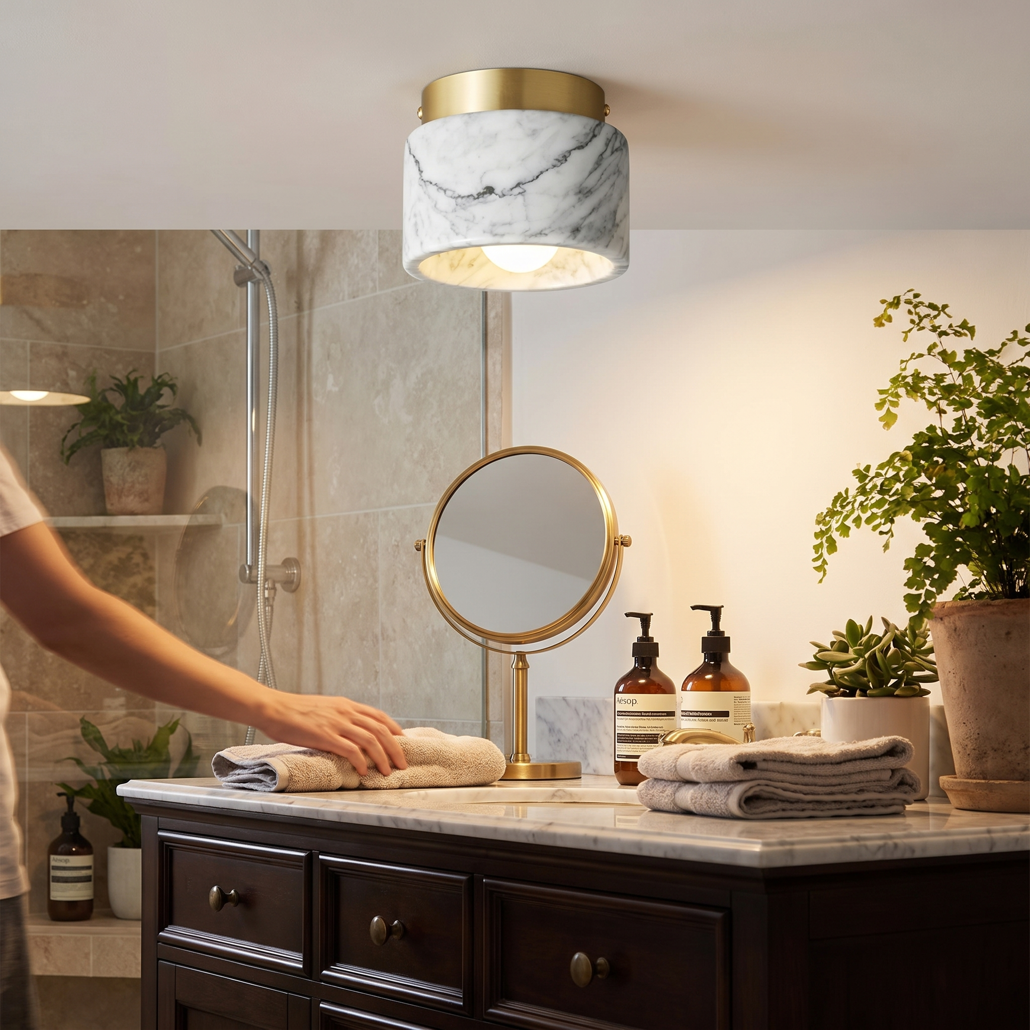 Nordic Marble Ceiling Light