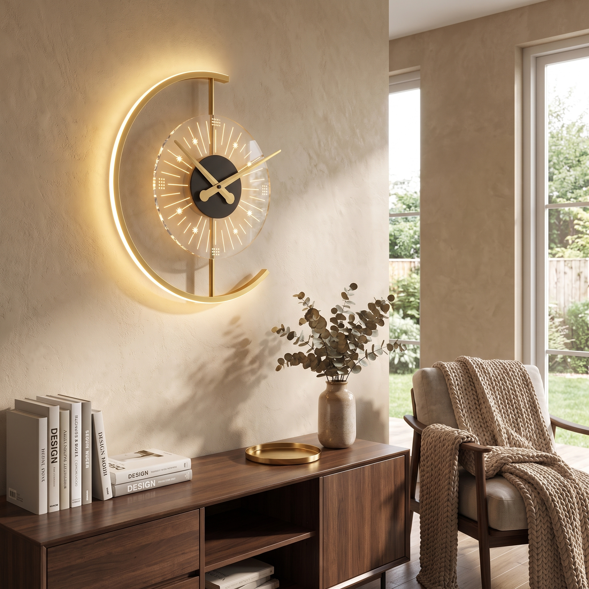 Lunaris Wall Lamp Clock