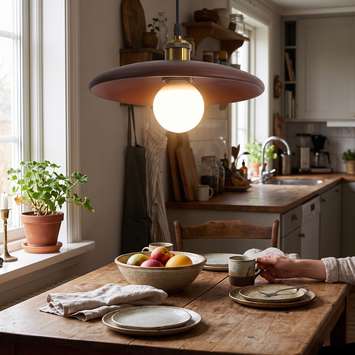 Modern Nordic Solid Wood Pendant Light
