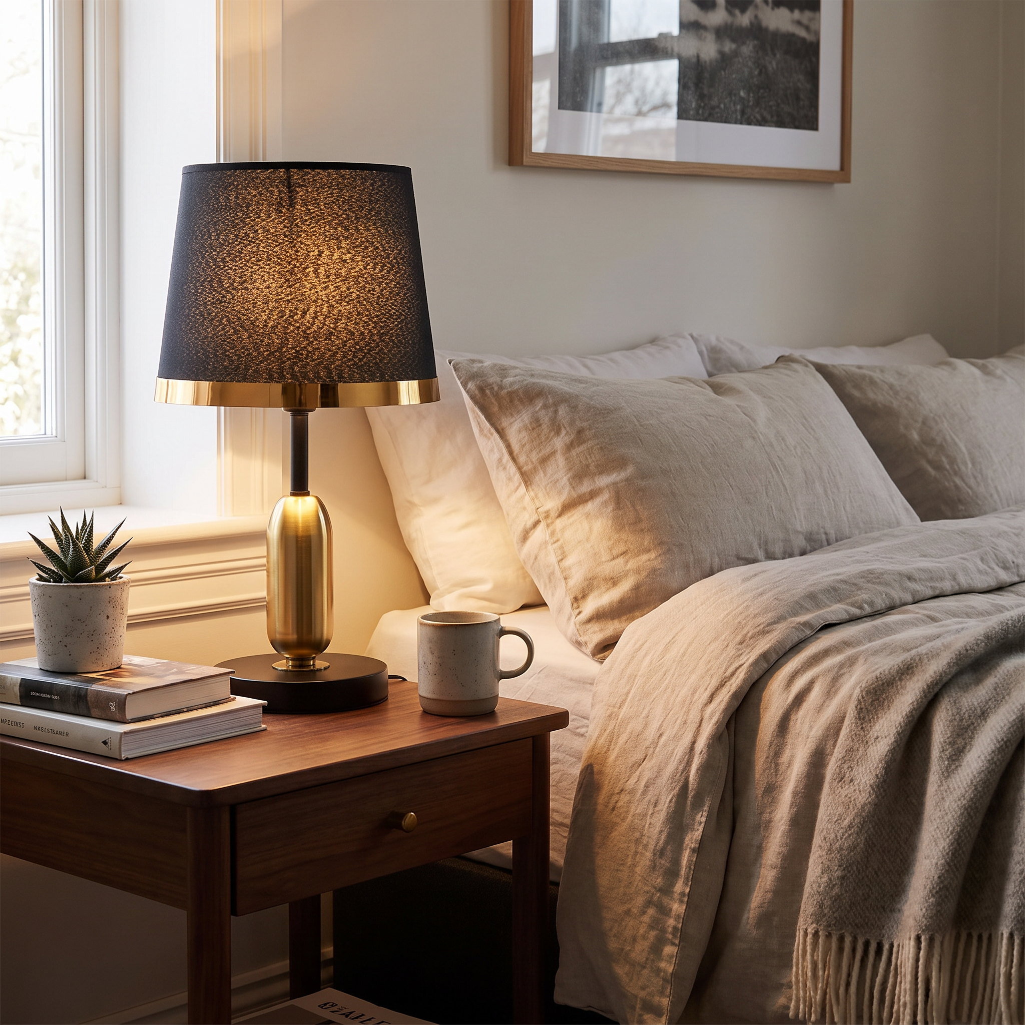 Vintage Black & Gold Table Lamp