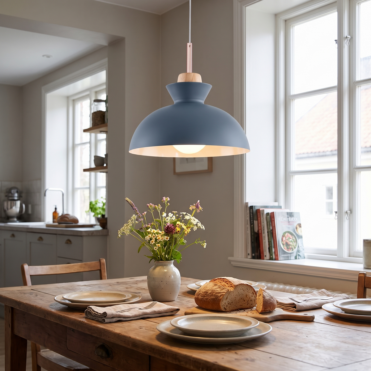 Modern Single Pendant Dome Light