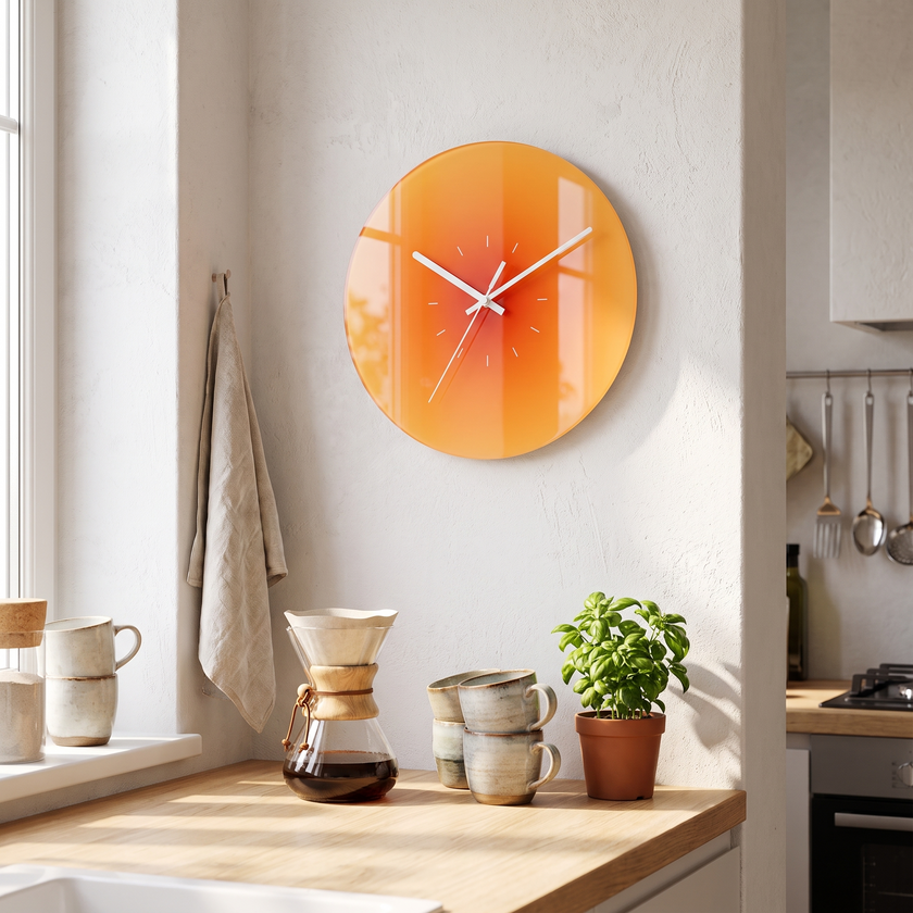 Sunset Glass Wall Clock