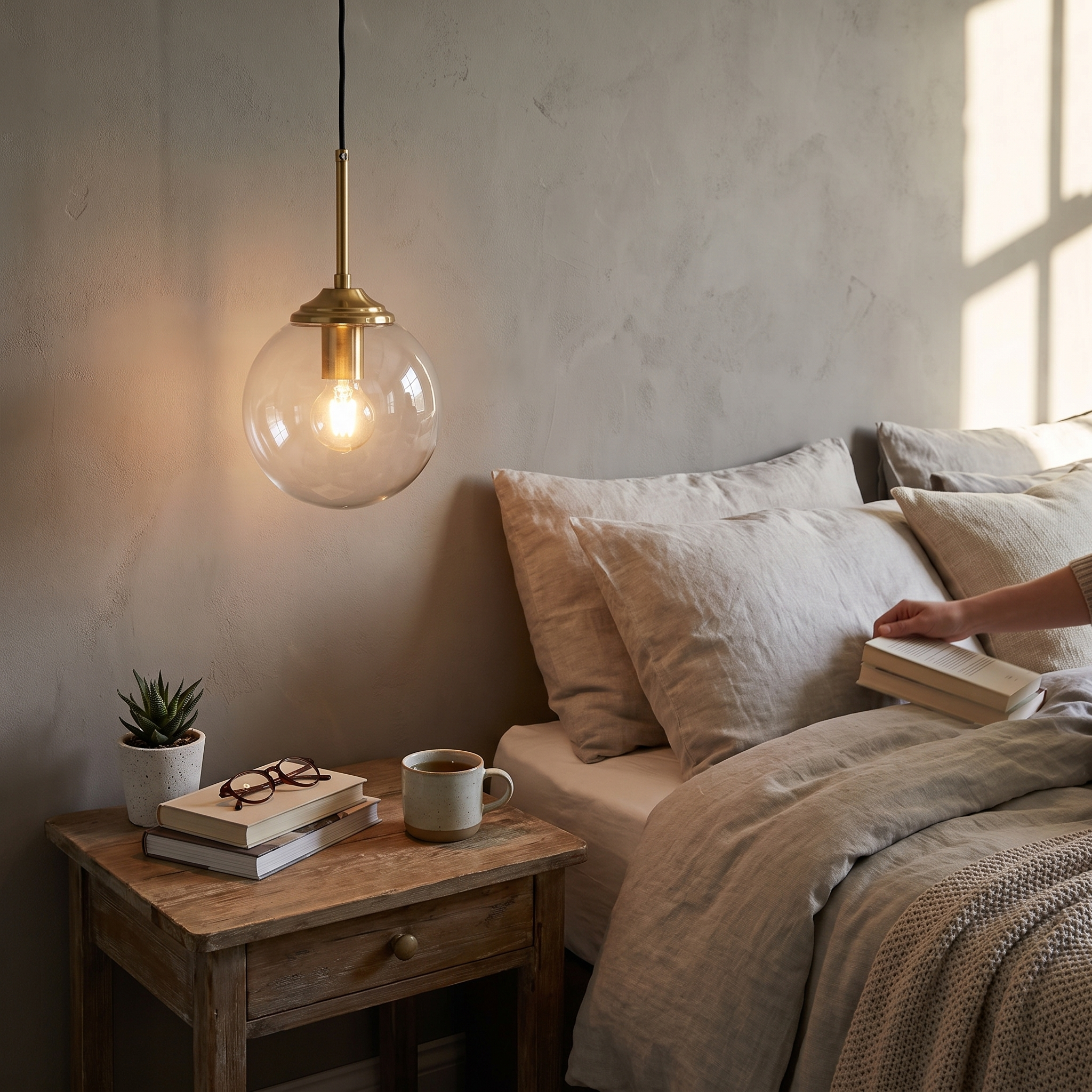 Modern Nordic Glass Globe Pendant Light
