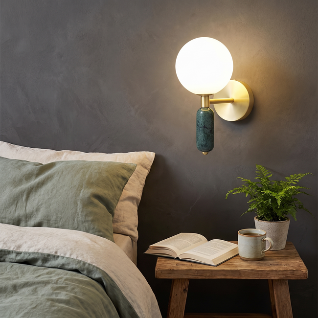 Marble & Glass Wall Lamp