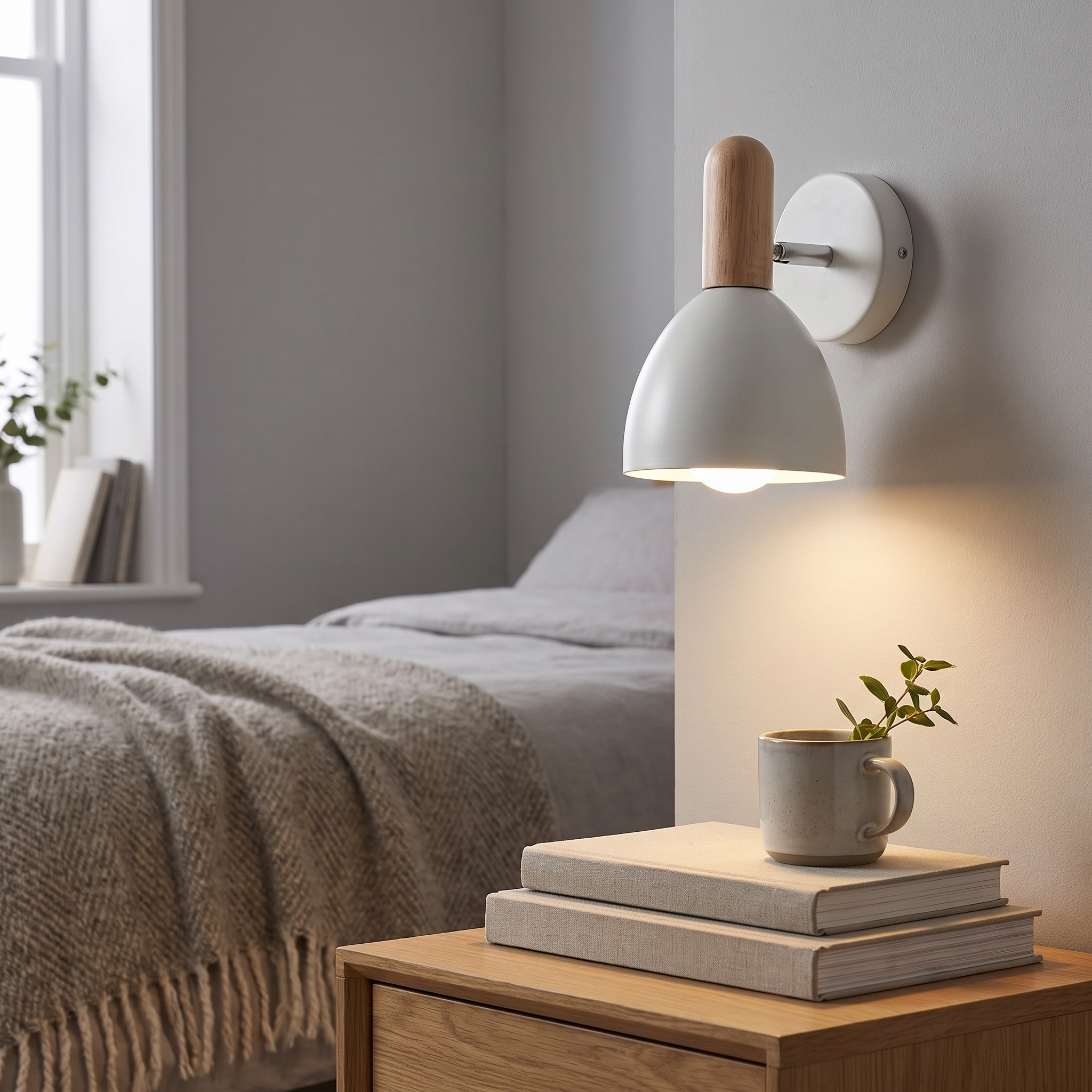 Nordic Wooden Wall Lamp
