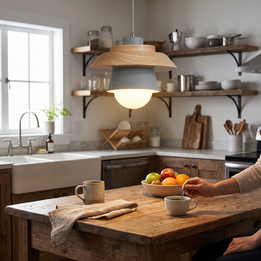 Nordic Wood Pendant Light