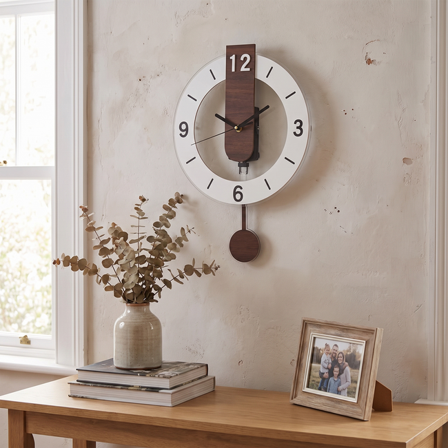 Minimalist Pendulum Wall Clock
