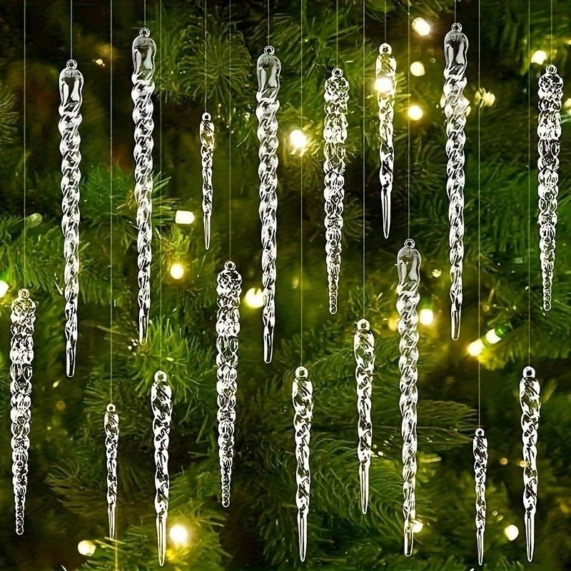 Icicle Ornament Set: Elegant Sparkle for Your Holiday Tree