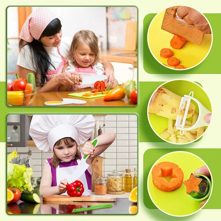 Children's Junior Cooking Tool Set: Safe First Kitchen Skills