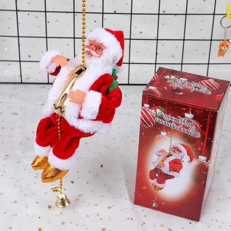 Climbing Santa Display Toy: Playful Motion for Holiday Decor