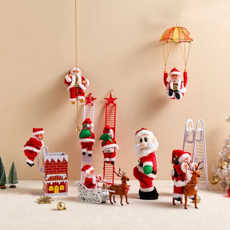 Climbing Santa Display Toy: Playful Motion for Holiday Decor