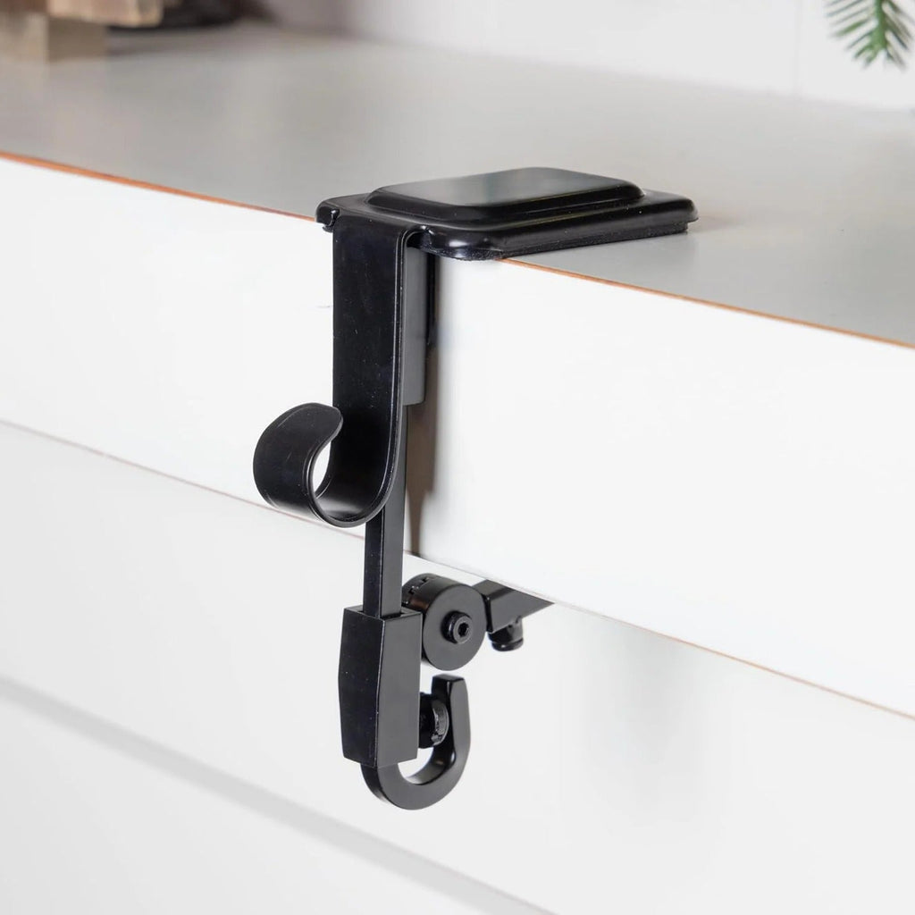 Fireplace Stocking & Garland Hanger Set: Adjustable Mantel Fit