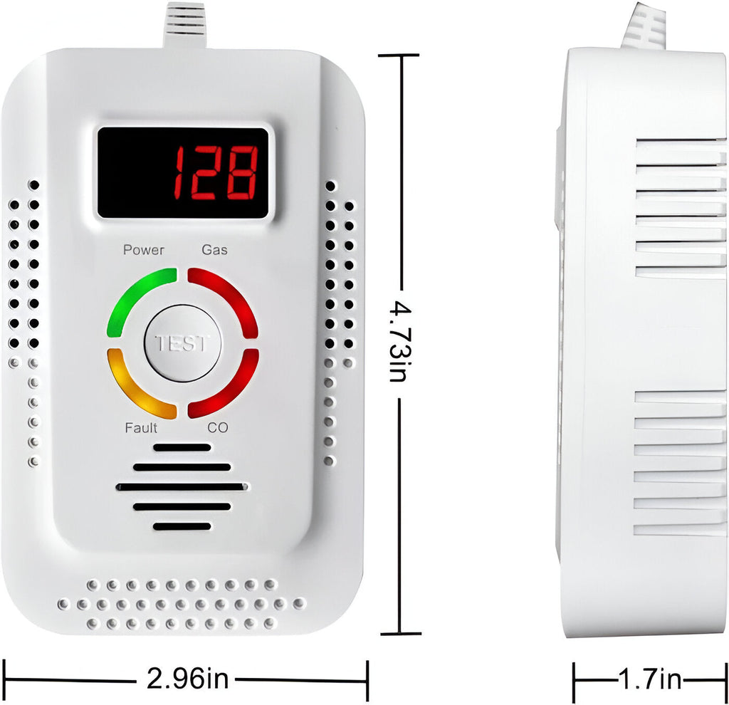 Plug-In Gas & CO Detector: Continuous Home Safety Monitoring
